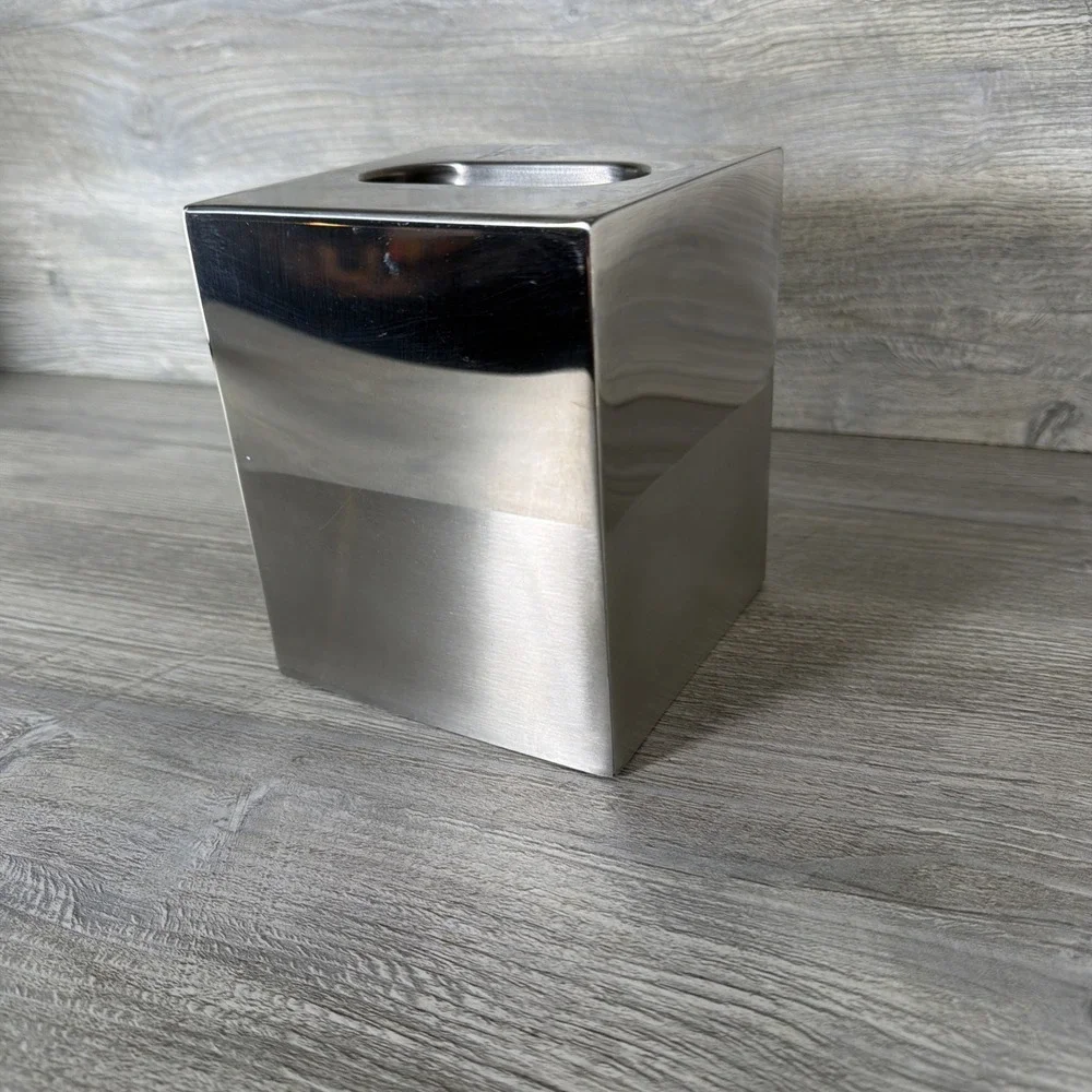 Bed Bath Beyond Stainless Steel Tissue Box Cover Vanity Holder Galaxy Boutique